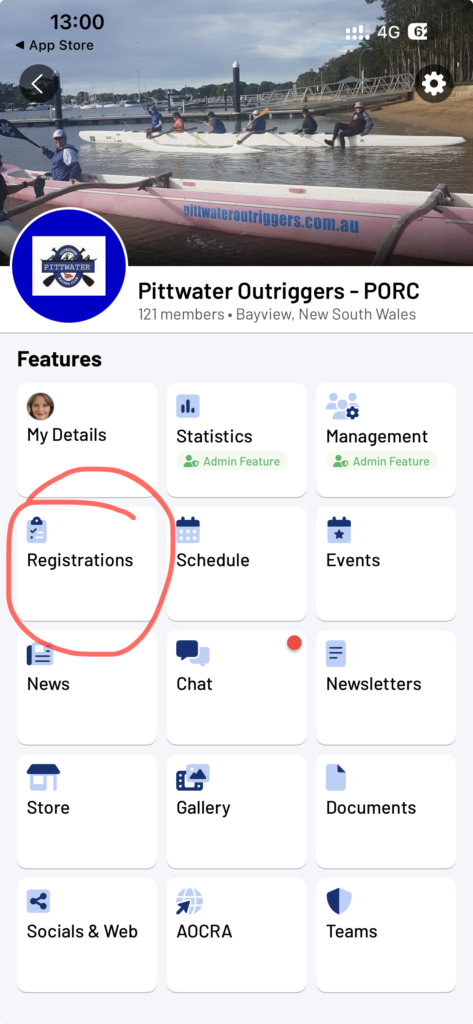 Trial Paddler Team App Screen Shots -